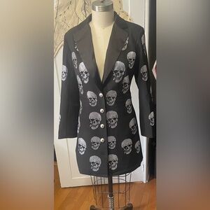 Med. Akira, skull gemstones long black princess seams, bla